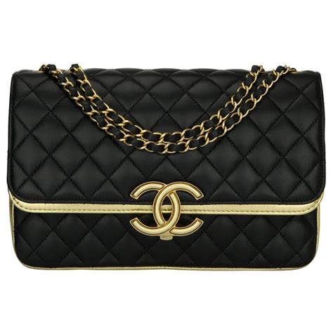 chanel black and gold bag